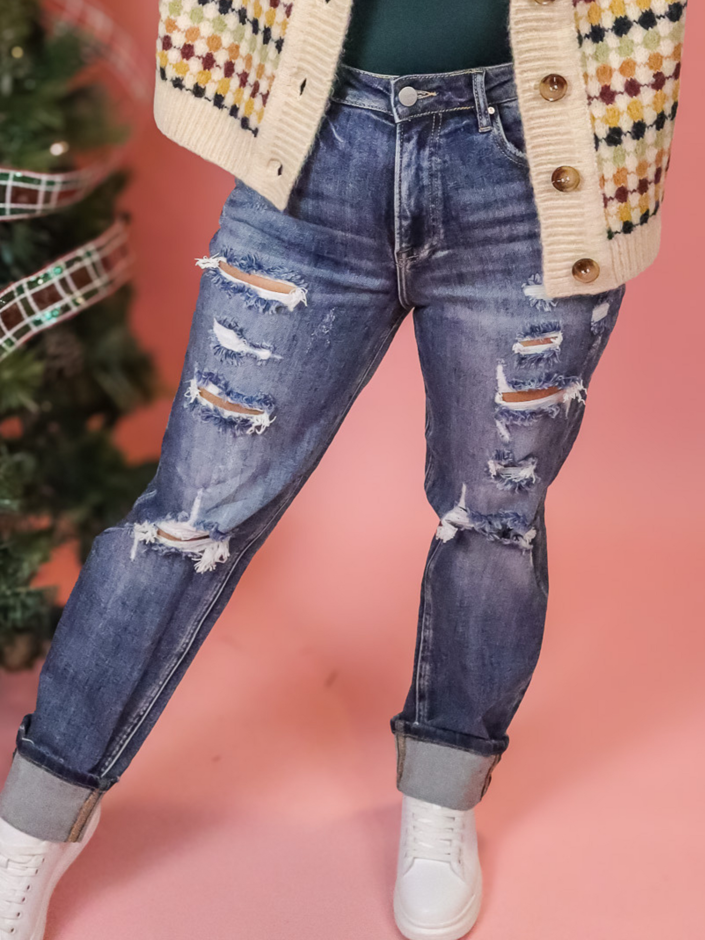 RISEN - VANNA HIGH RISE BOYFRIEND JEANS