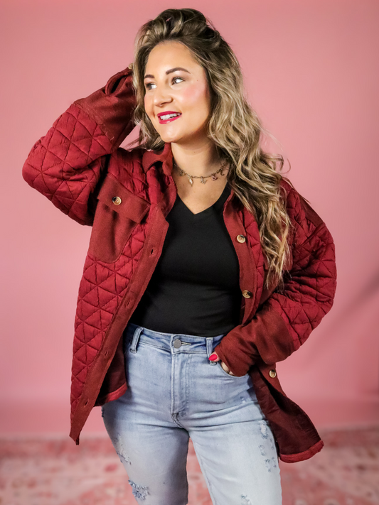 PROVE ME RIGHT OVERSIZED QUILTED SHACKET - FINAL SALE