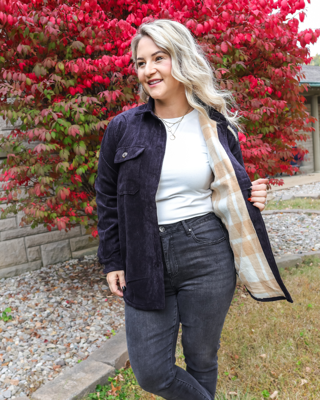 FOREVER WITH YOU CORDUROY LINED SHACKET - FINAL SALE