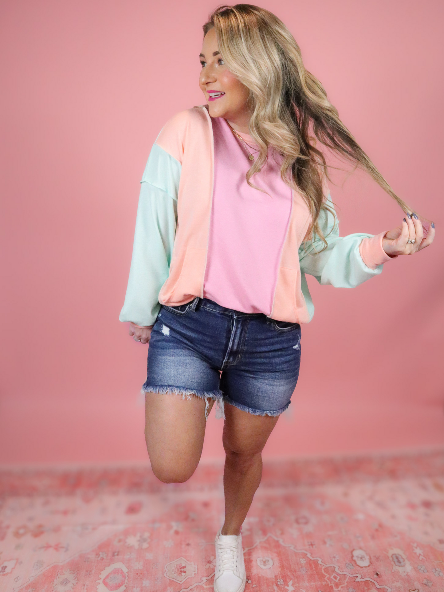 PASTEL DREAMS COLOR BLOCK TOP - FINAL SALE