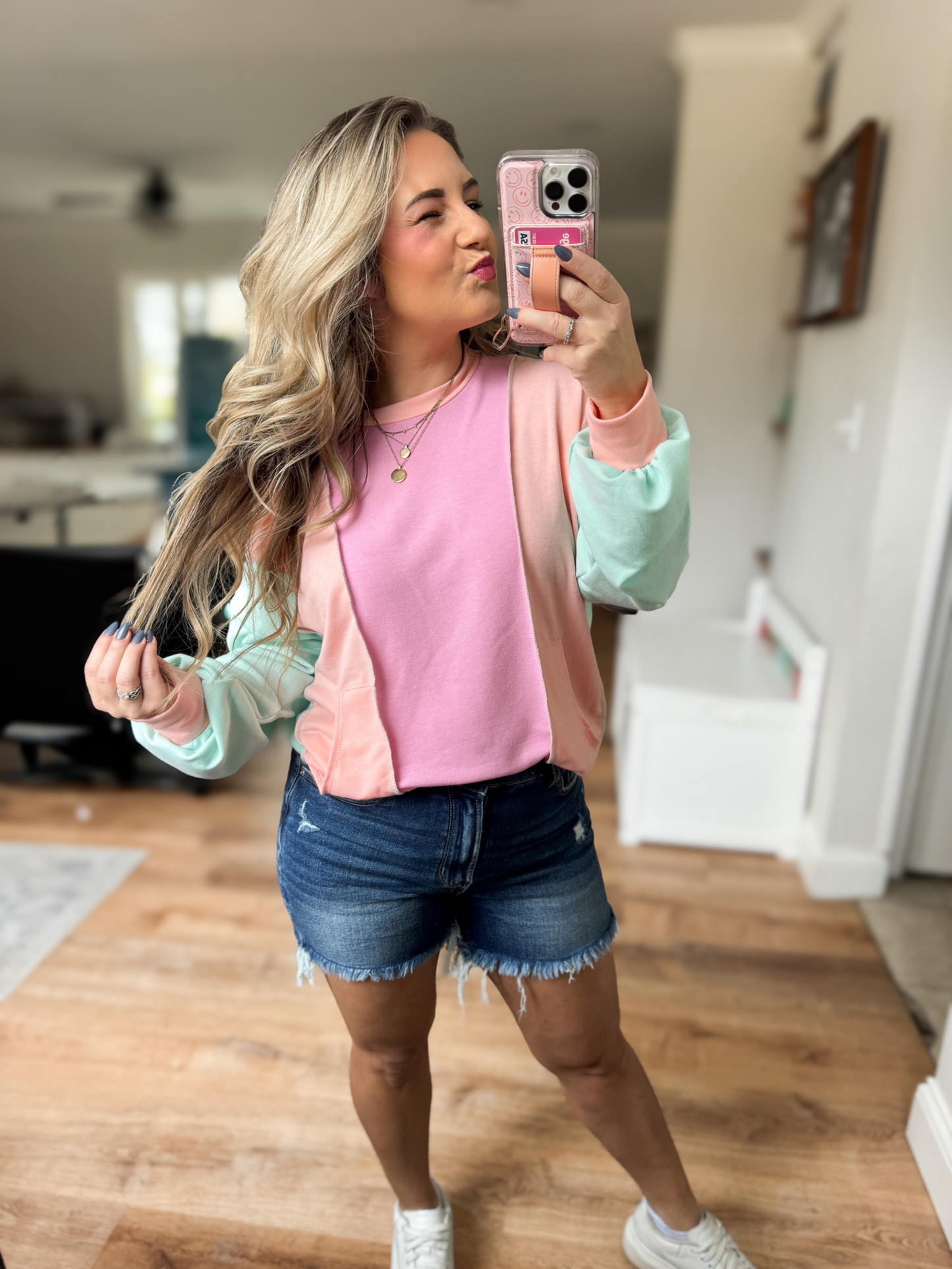 PASTEL DREAMS COLOR BLOCK TOP - FINAL SALE