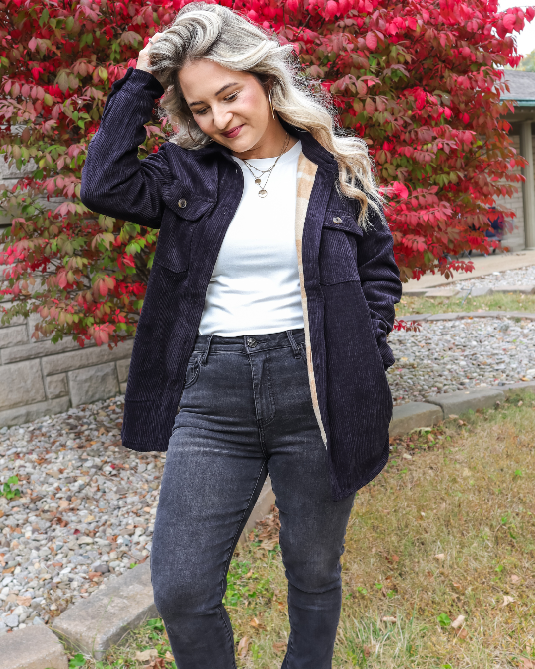 FOREVER WITH YOU CORDUROY LINED SHACKET - FINAL SALE