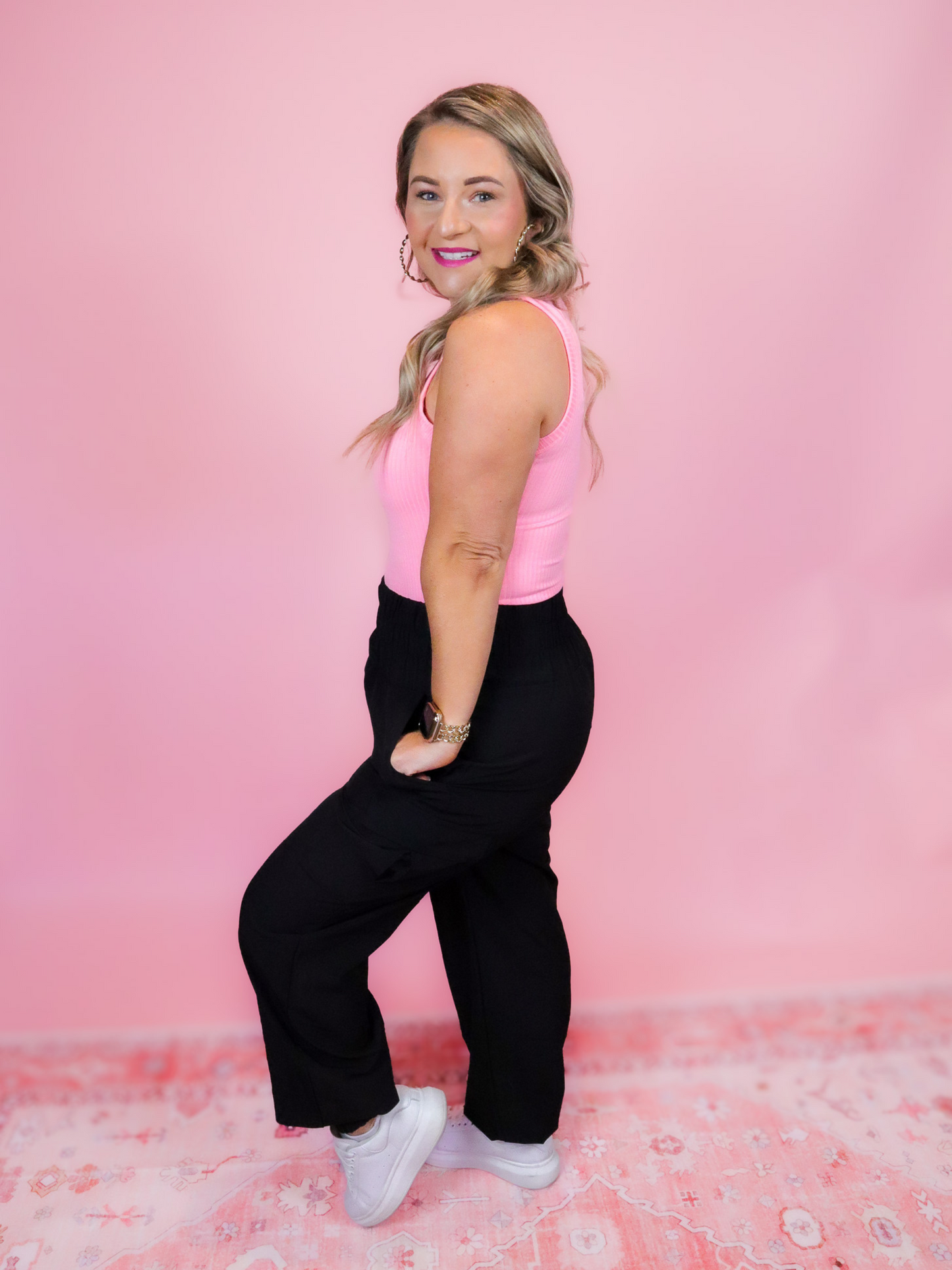 PERFECT PINK EVERYDAY BASIC RIBBED TANK