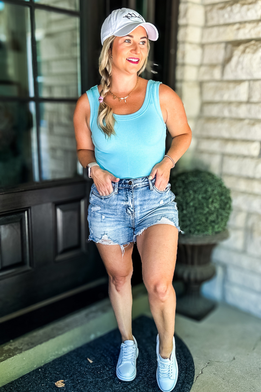 GULF COAST RIBBED BODYSUIT - FINAL SALE