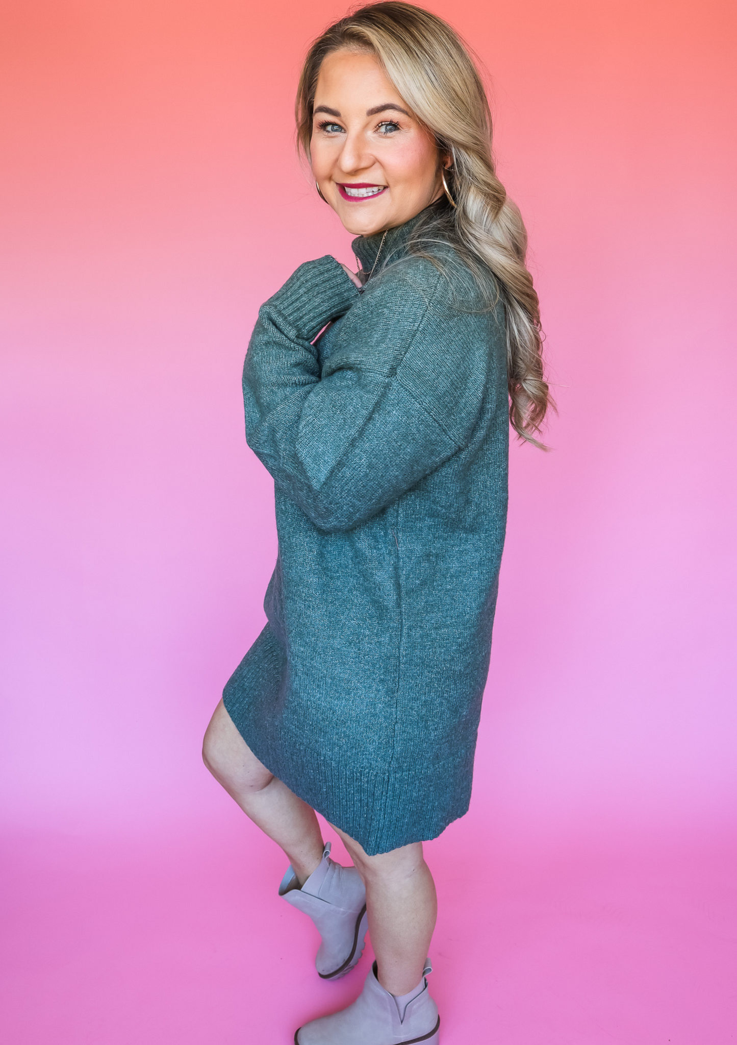 IN MY LANE RELAXED SWEATER DRESS