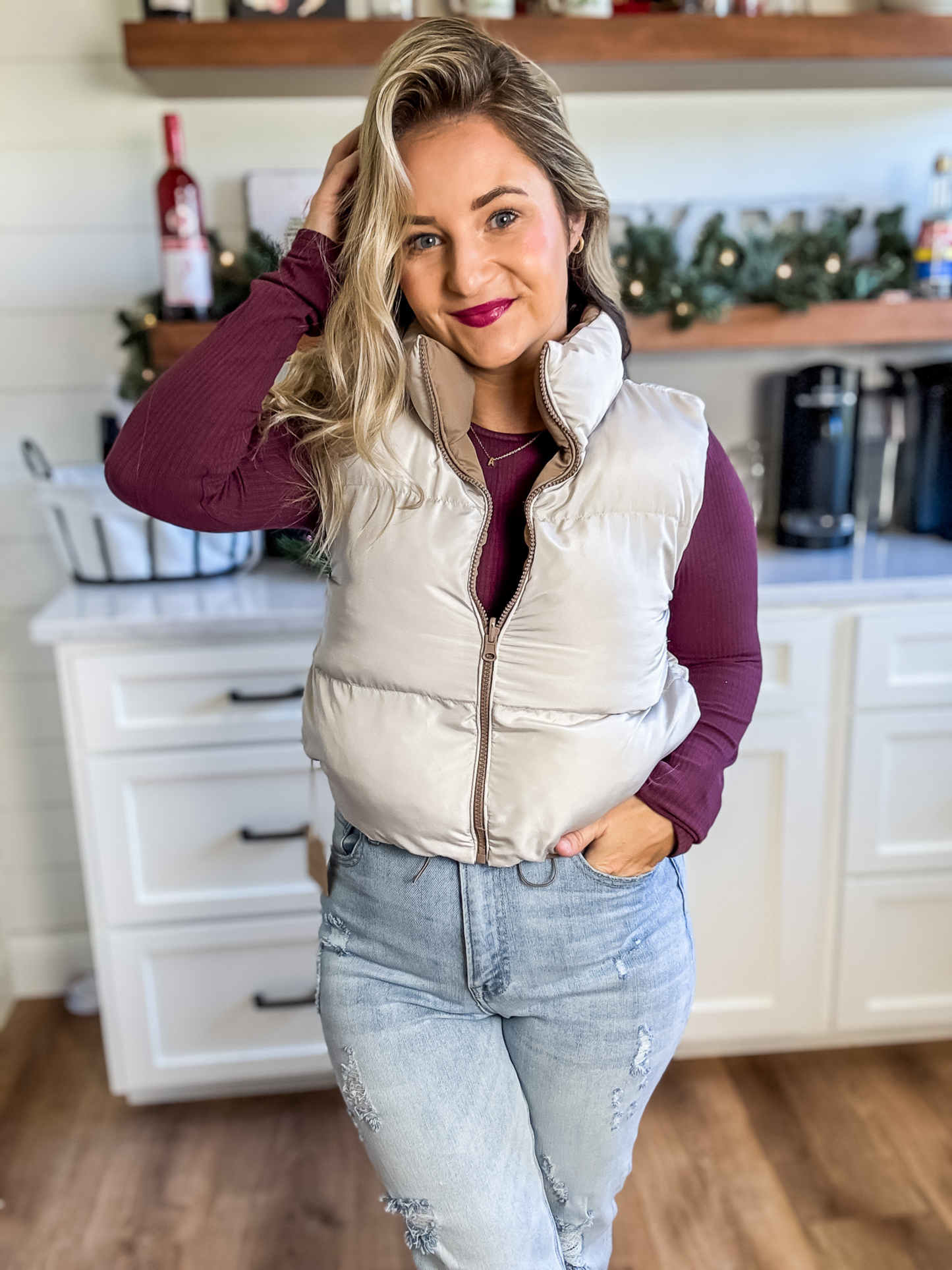 CAN'T REPLACE YOU REVERSIBLE PUFFER VEST