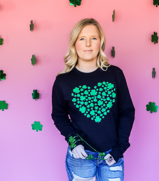 GREEN SHAMROCK HEART ADULTS