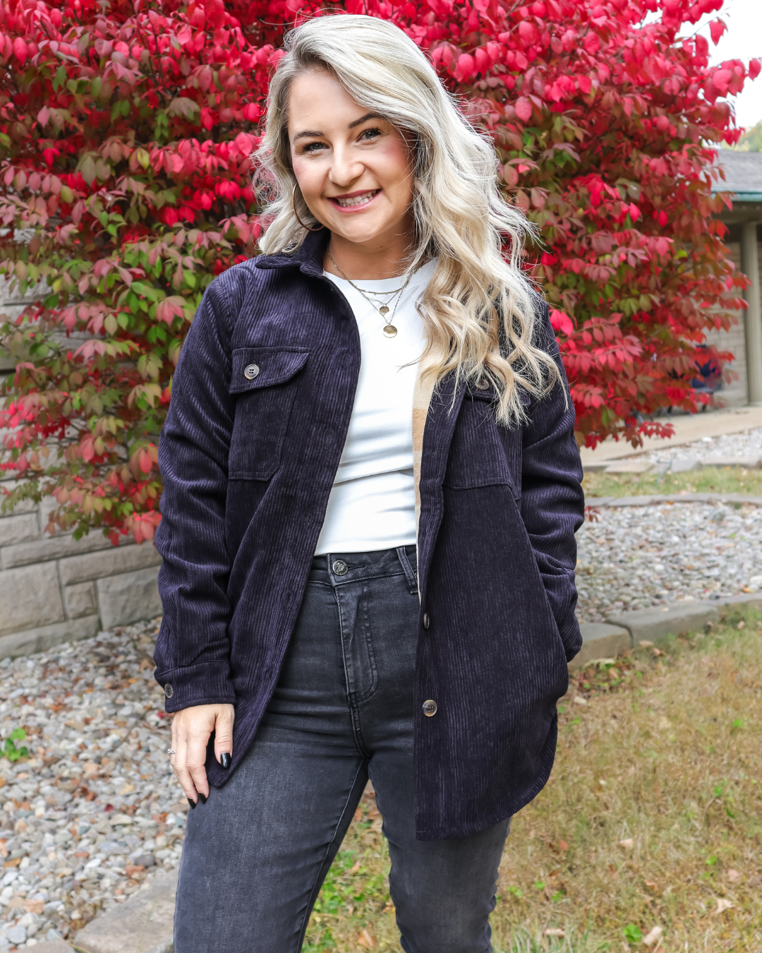 FOREVER WITH YOU CORDUROY LINED SHACKET - FINAL SALE