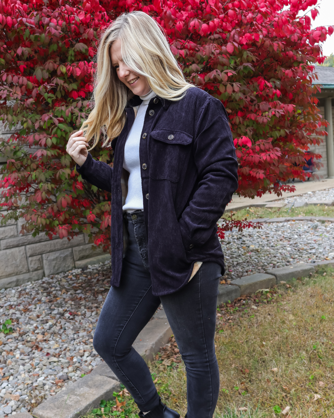 FOREVER WITH YOU CORDUROY LINED SHACKET - FINAL SALE