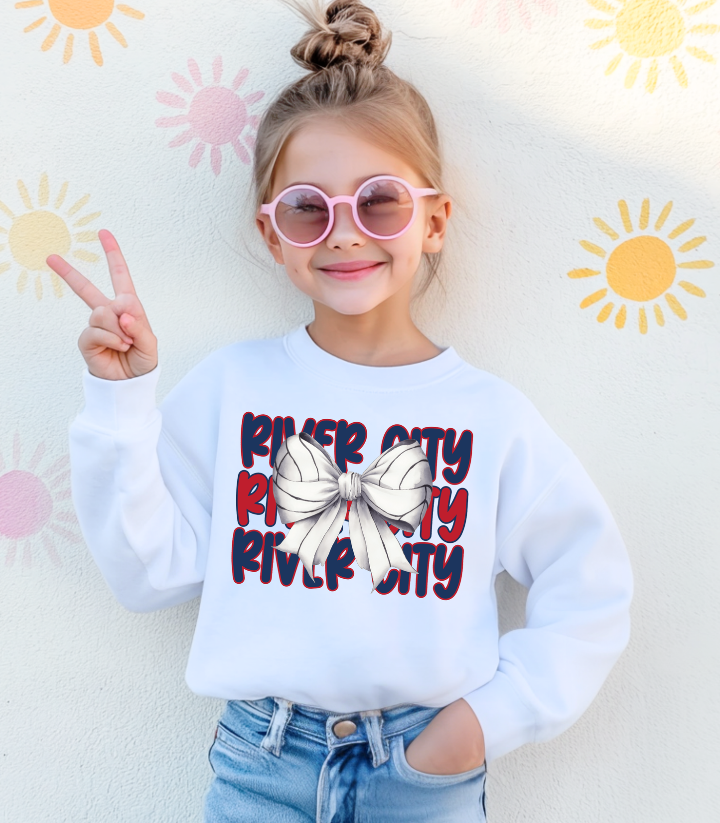 CUSTOM MASCOT STACKED BOW - TODDLER/YOUTH