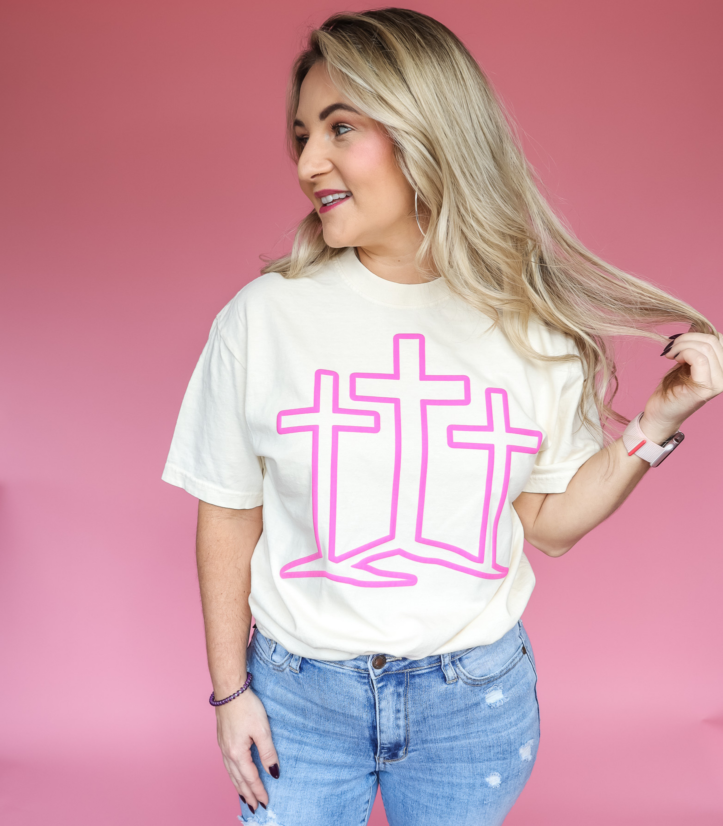 ADULT PUFF PRINT CROSS