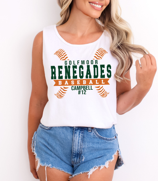 RENEGADES BASEBALL SEAMS - NAME + NUMBER