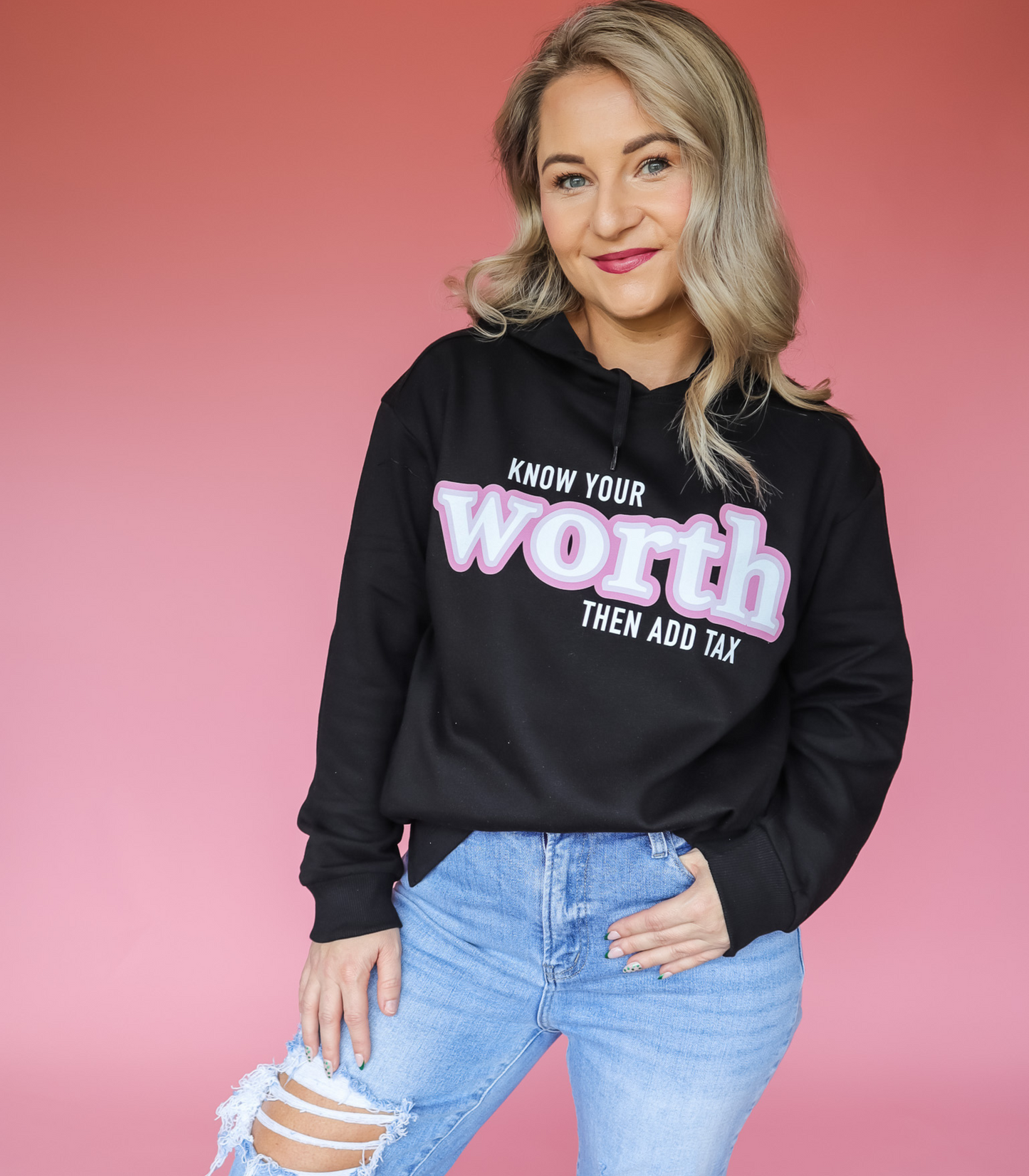 KNOW YOUR WORTH + ADD TAX - TUESDAY TEE + PJ EXCLUSIVE