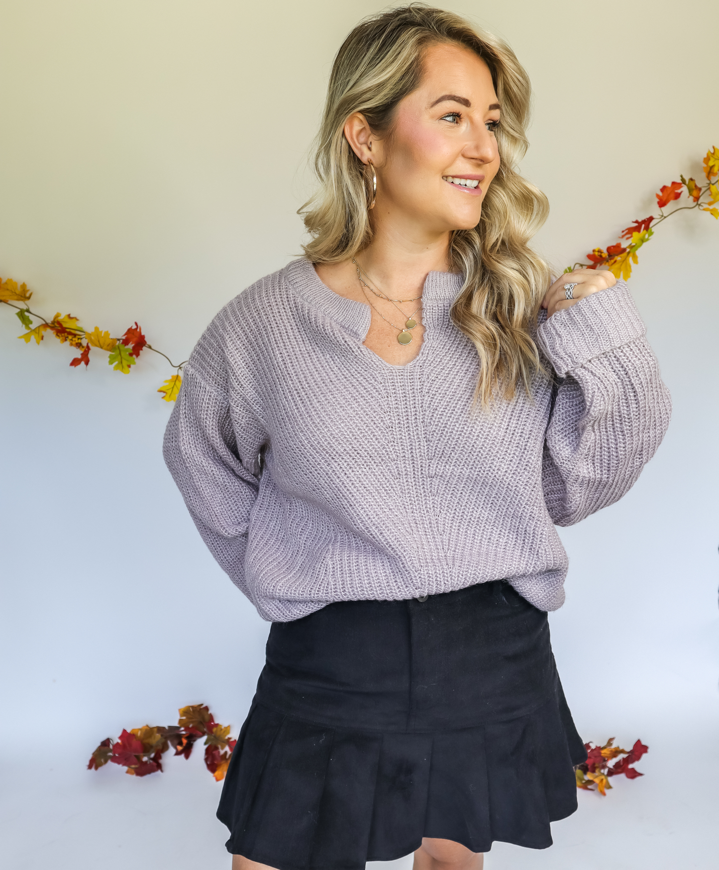 WIN MY HEART V NECK SWEATER - FINAL SALE
