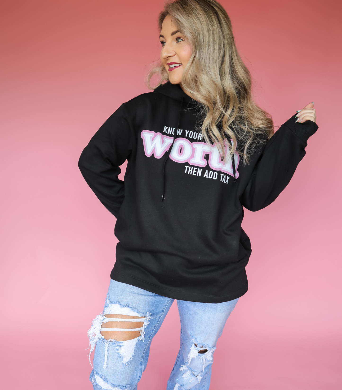 KNOW YOUR WORTH + ADD TAX - TUESDAY TEE + PJ EXCLUSIVE