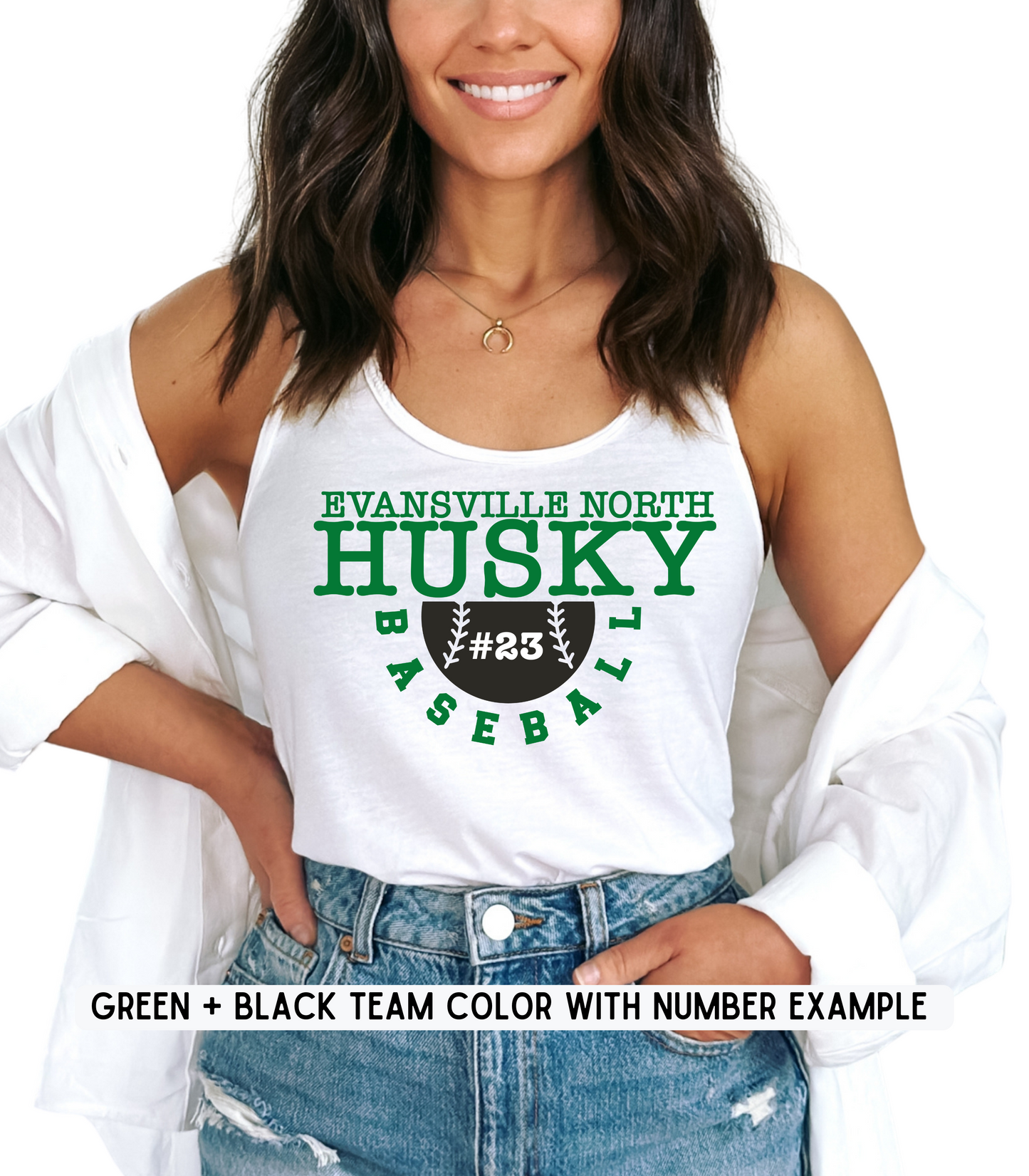 ADULT CUSTOMIZABLE HALF BASEBALL SCHOOL + MASCOT