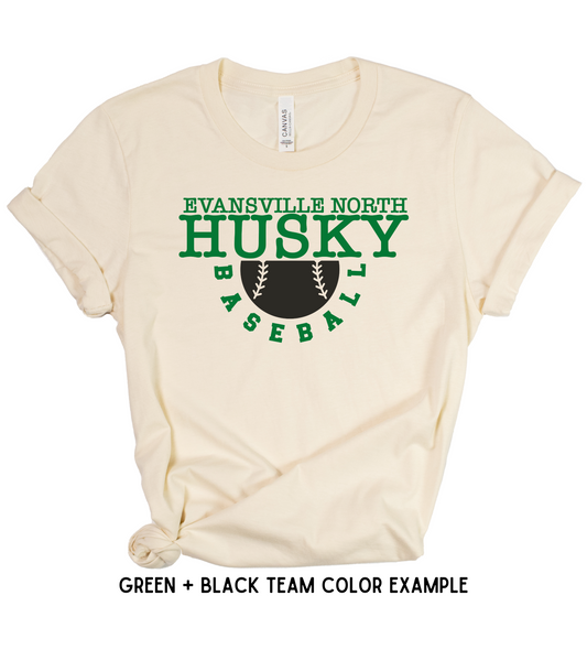 ADULT CUSTOMIZABLE HALF BASEBALL SCHOOL + MASCOT