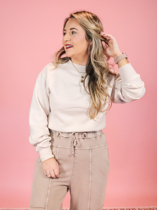 COZY & CLASSY BASIC FLEECE SWEATSHIRT - AMAZINGLY SOFT - FINAL SALE