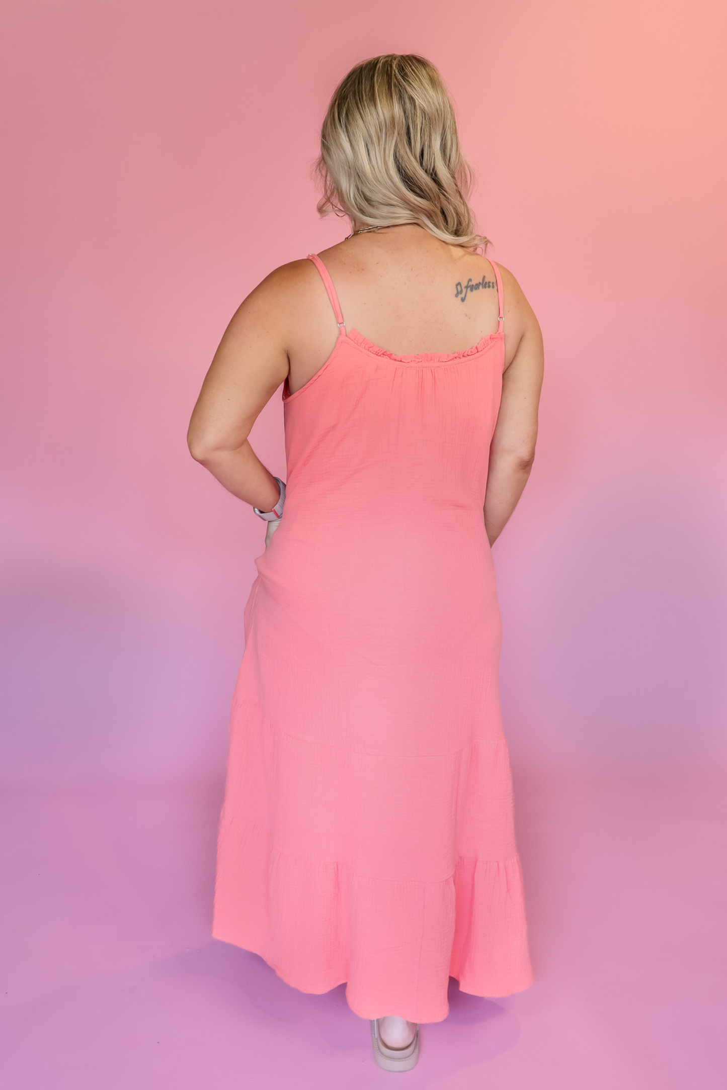 SUNSET DREAM GAUZE MIDI DRESS - FINAL SALE