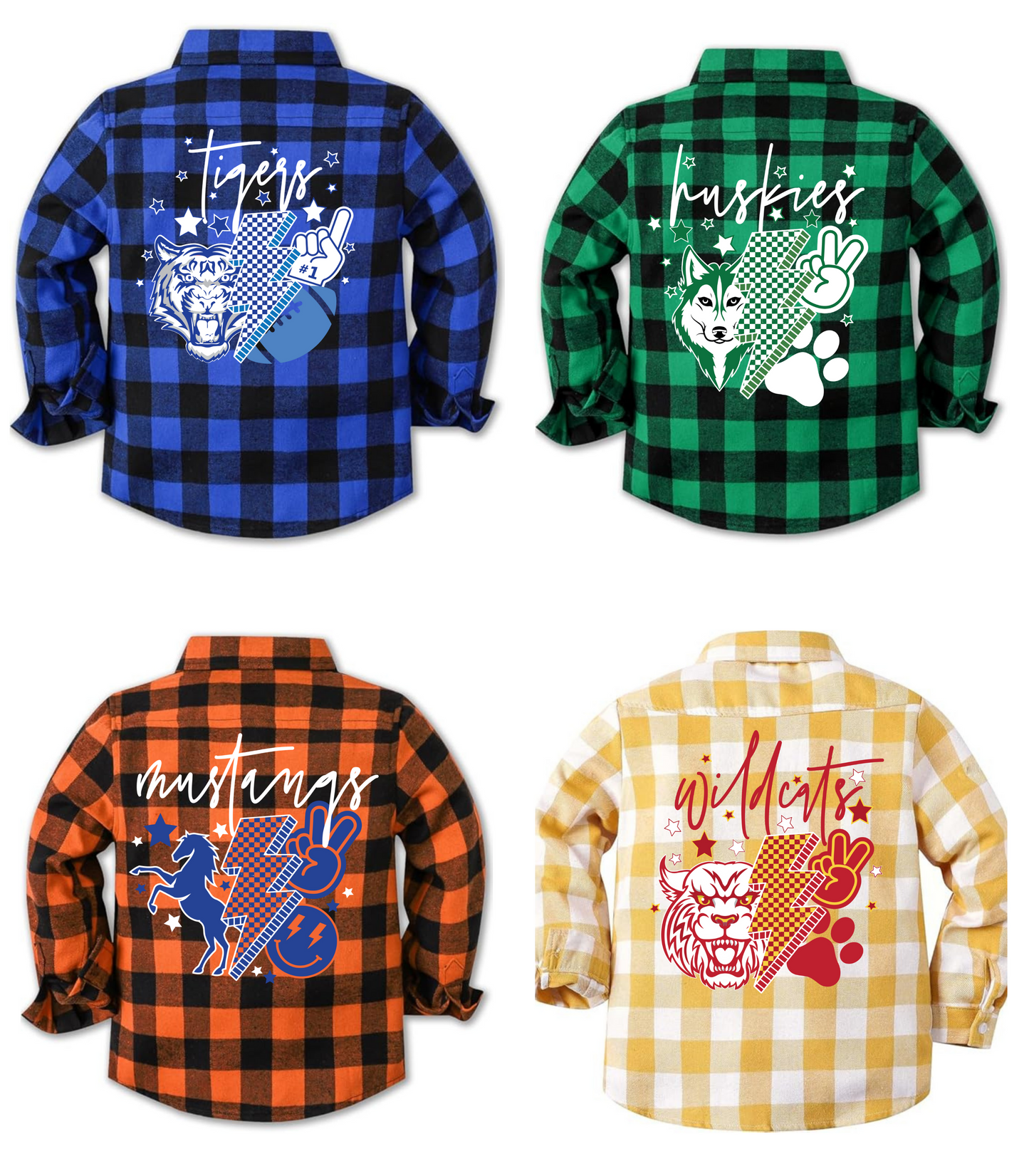 CUSTOM KIDS MASCOT FLANNEL