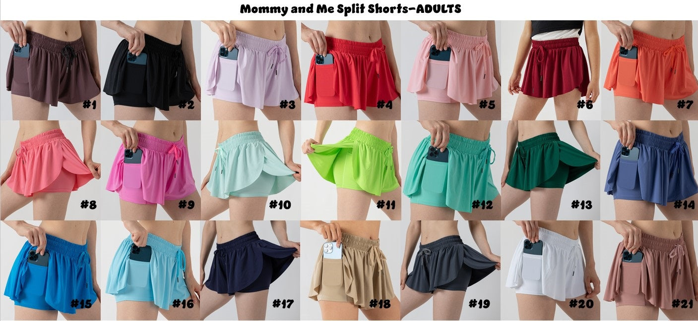 PREORDER - MOMMY + ME SPLIT SHORTS