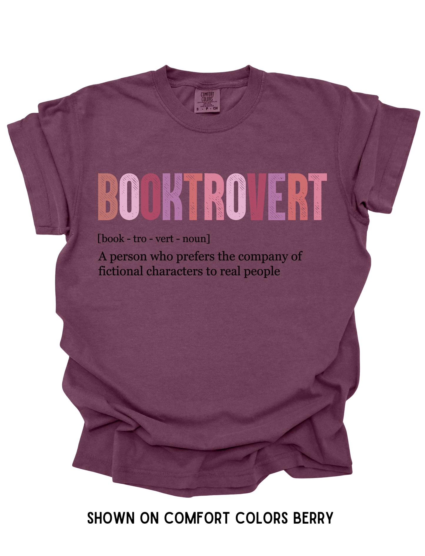 BOOKTROVERT W/ SLEEVE DESIGN + BACK DESIGN FOR TEES - ADULT