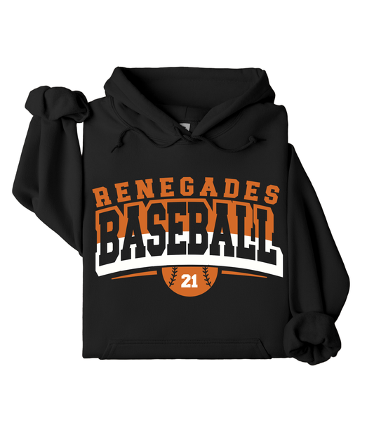 RENEGADE SPLIT BASEBALL - CUSTOM NUMBER