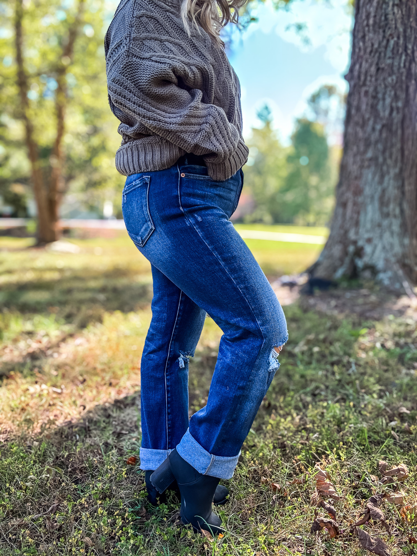 ASHTON HIGH WAISTED DISTRESSED STRAIGHT JEAN - ARTEMIS VINTAGE - FINAL SALE