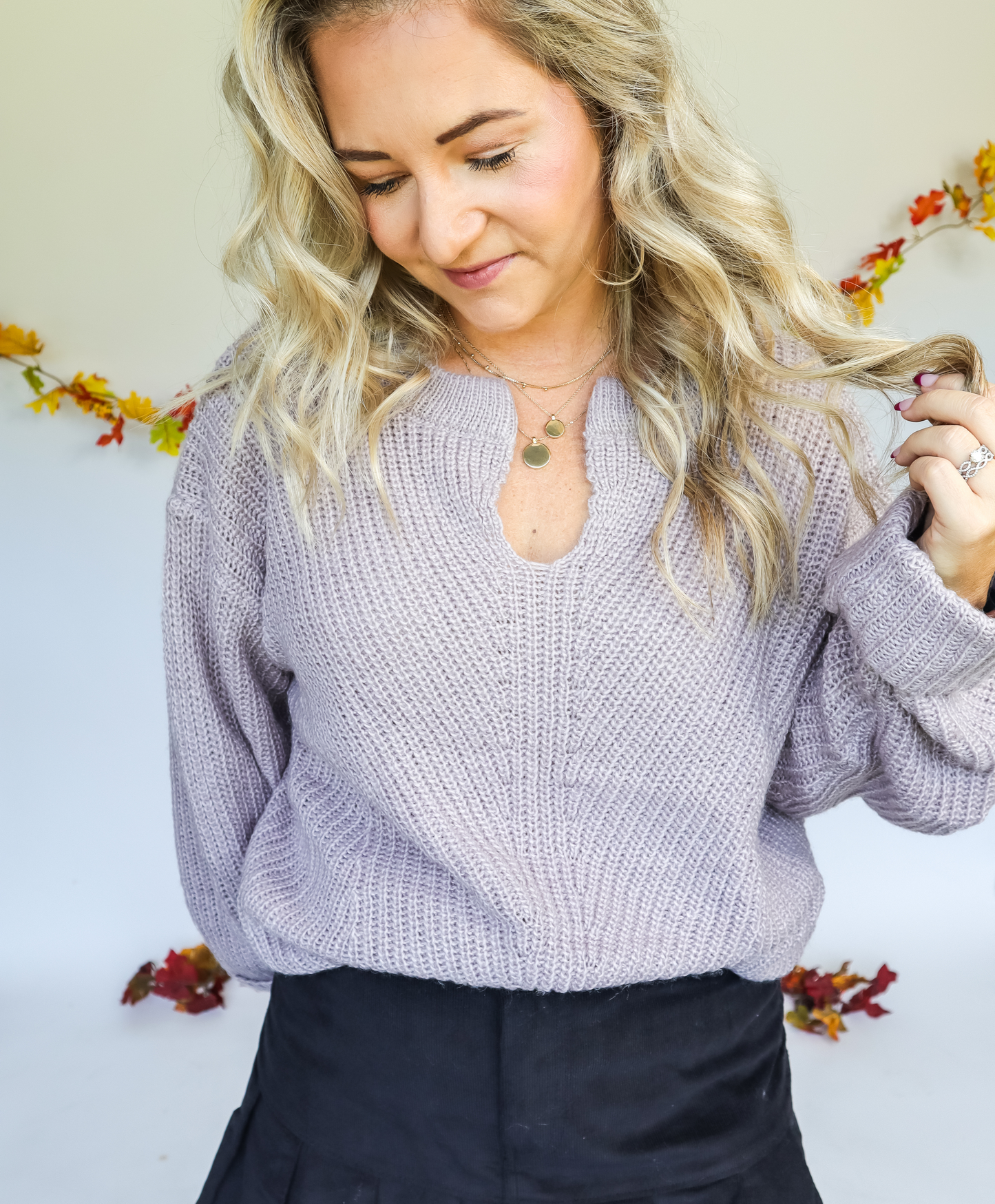 WIN MY HEART V NECK SWEATER - FINAL SALE