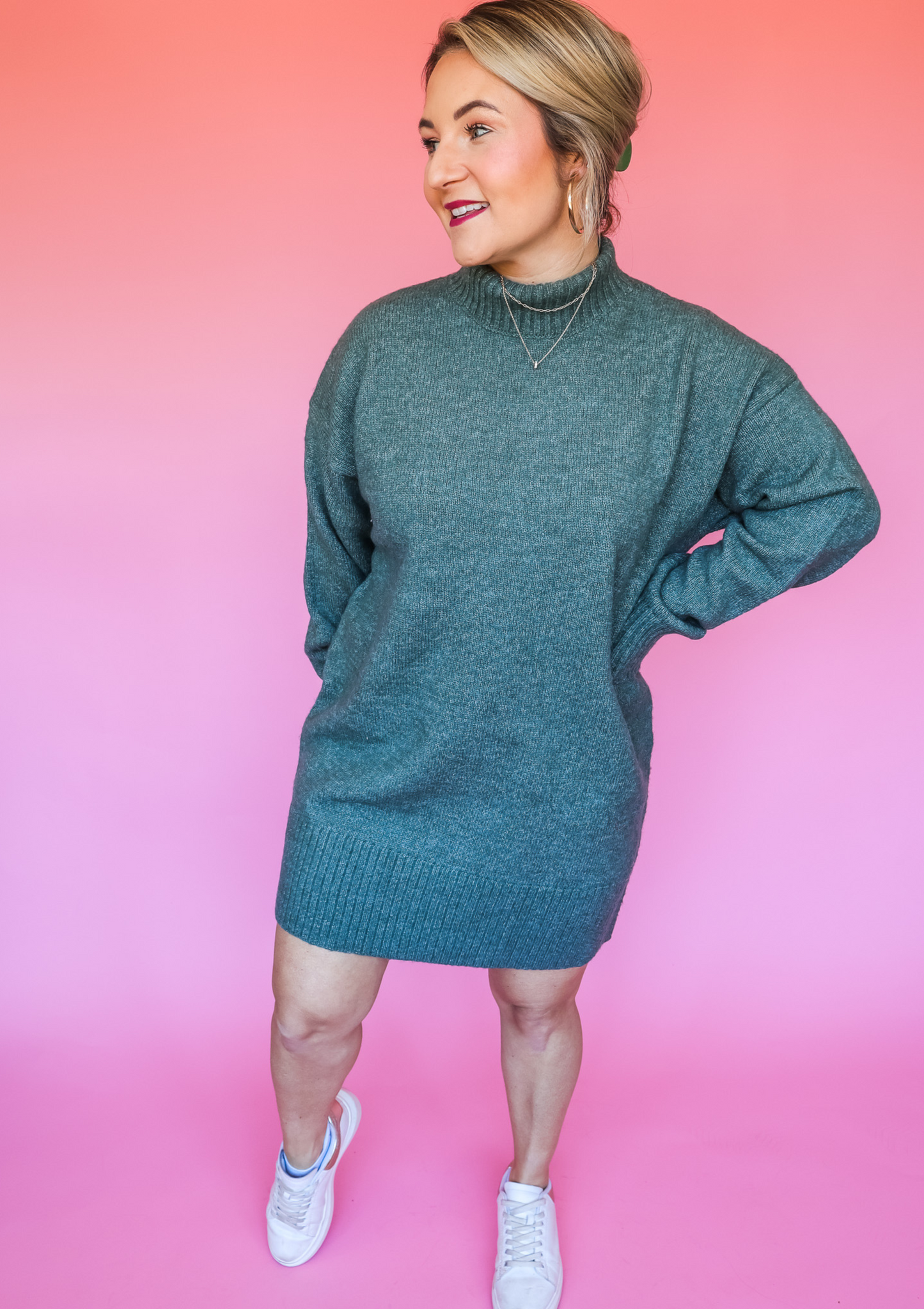 IN MY LANE RELAXED SWEATER DRESS