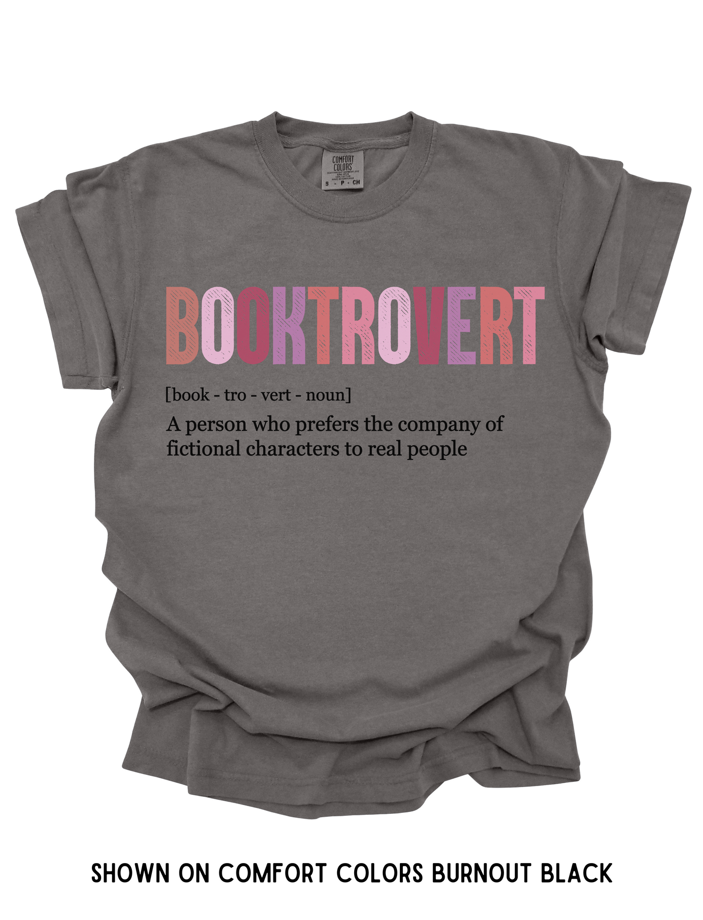 BOOKTROVERT W/ SLEEVE DESIGN + BACK DESIGN FOR TEES - ADULT
