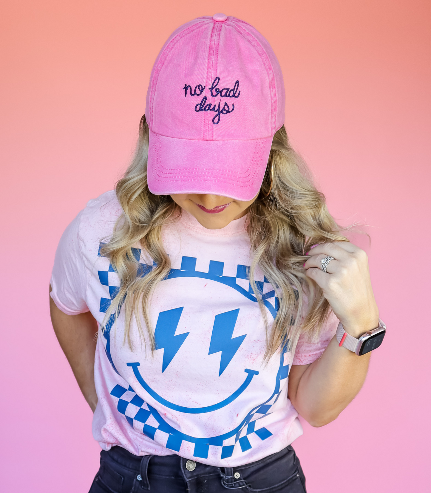 NO BAD DAYS PINK HAT