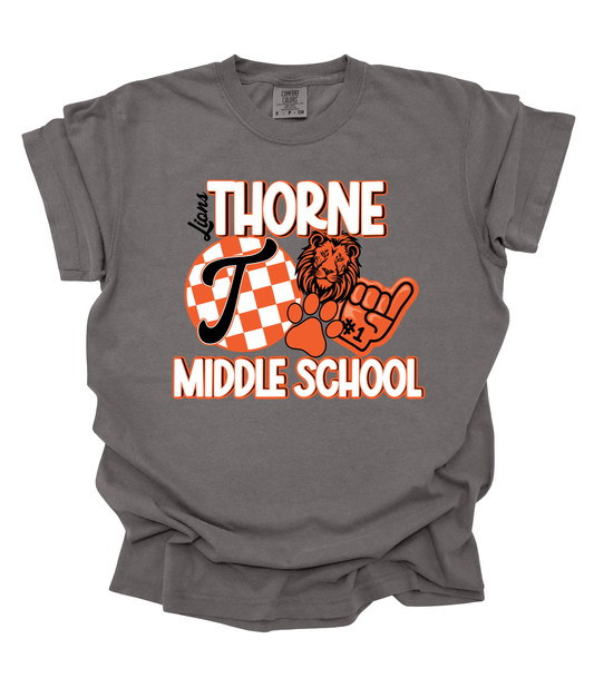 THORNE MS CHECKERED COLLAGE - TEES + LONG SLEEVE TEES