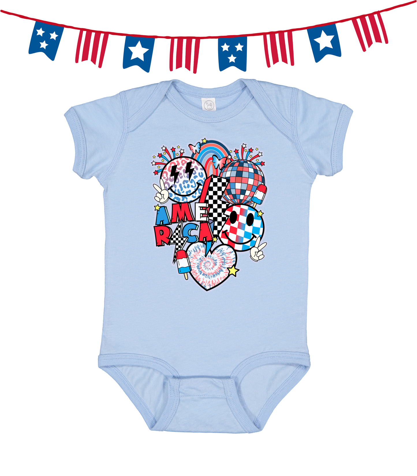 RETRO PATRIOTIC COLLAGE INFANT