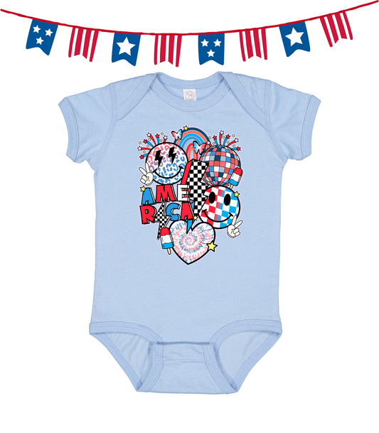 RETRO PATRIOTIC COLLAGE INFANT