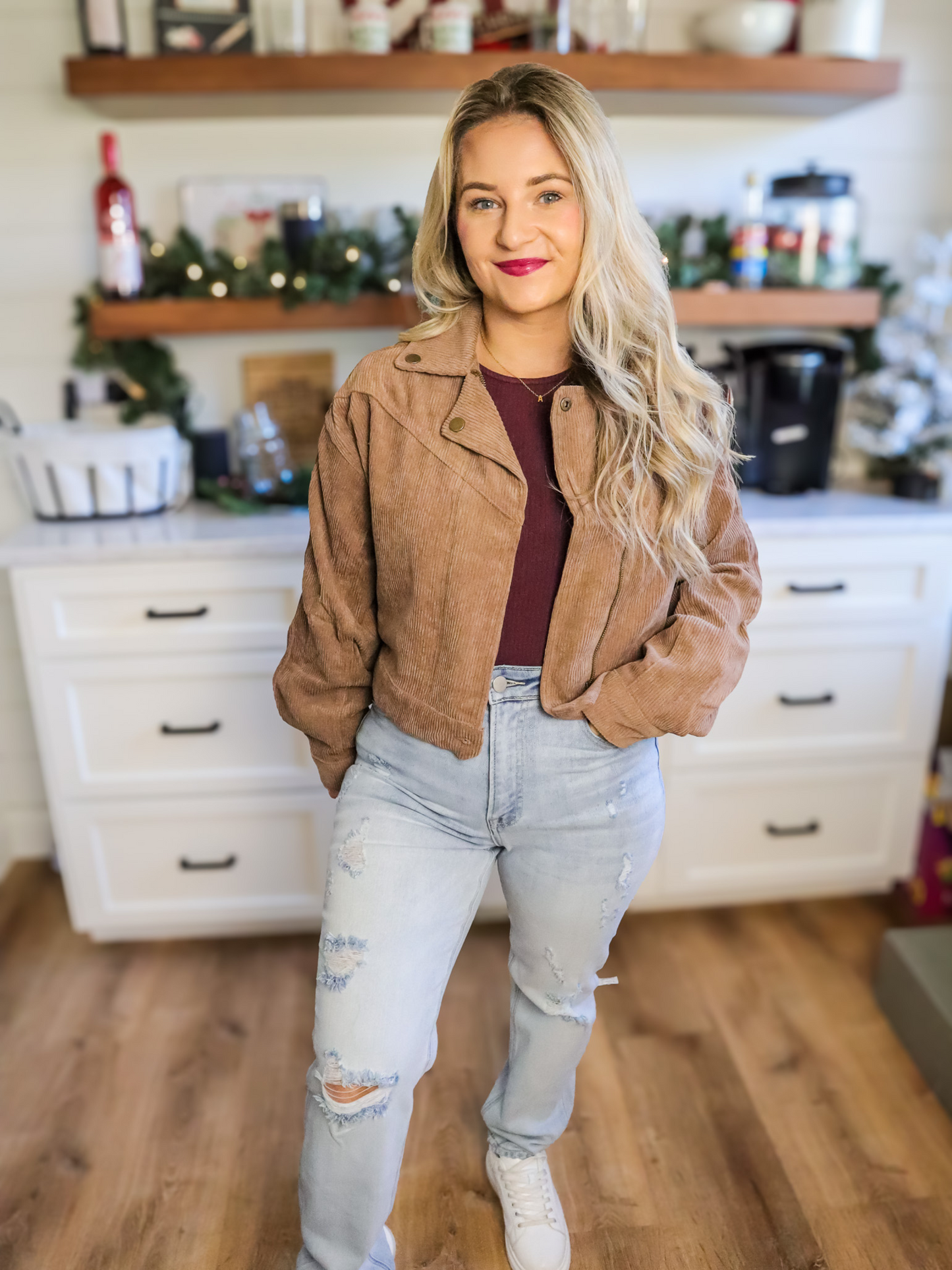 NOVEMBER NIGHTS CORDUROY BOMBER JACKET