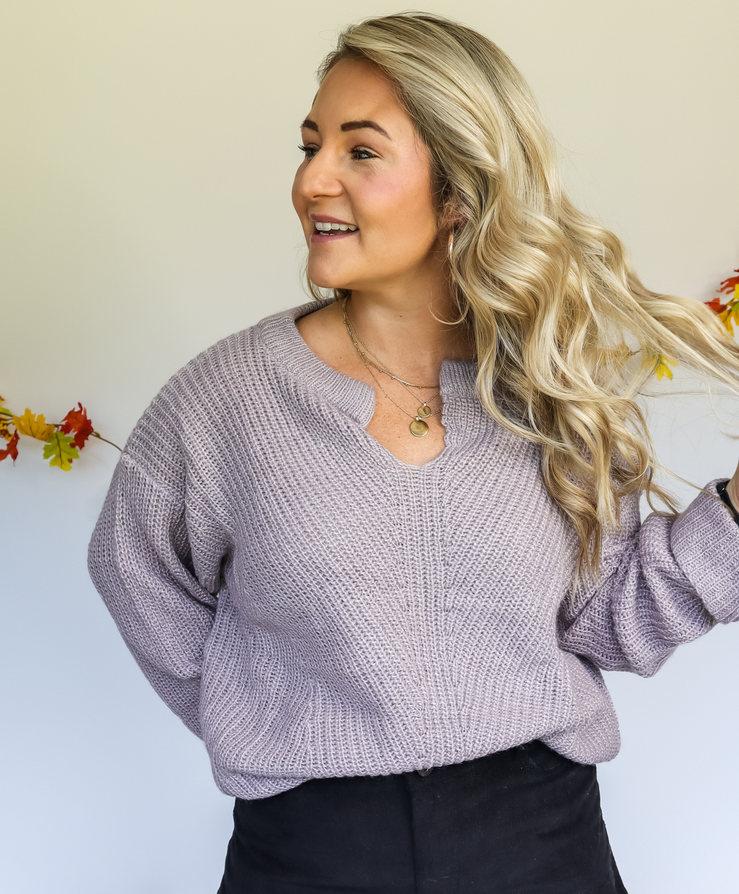 WIN MY HEART V NECK SWEATER - FINAL SALE
