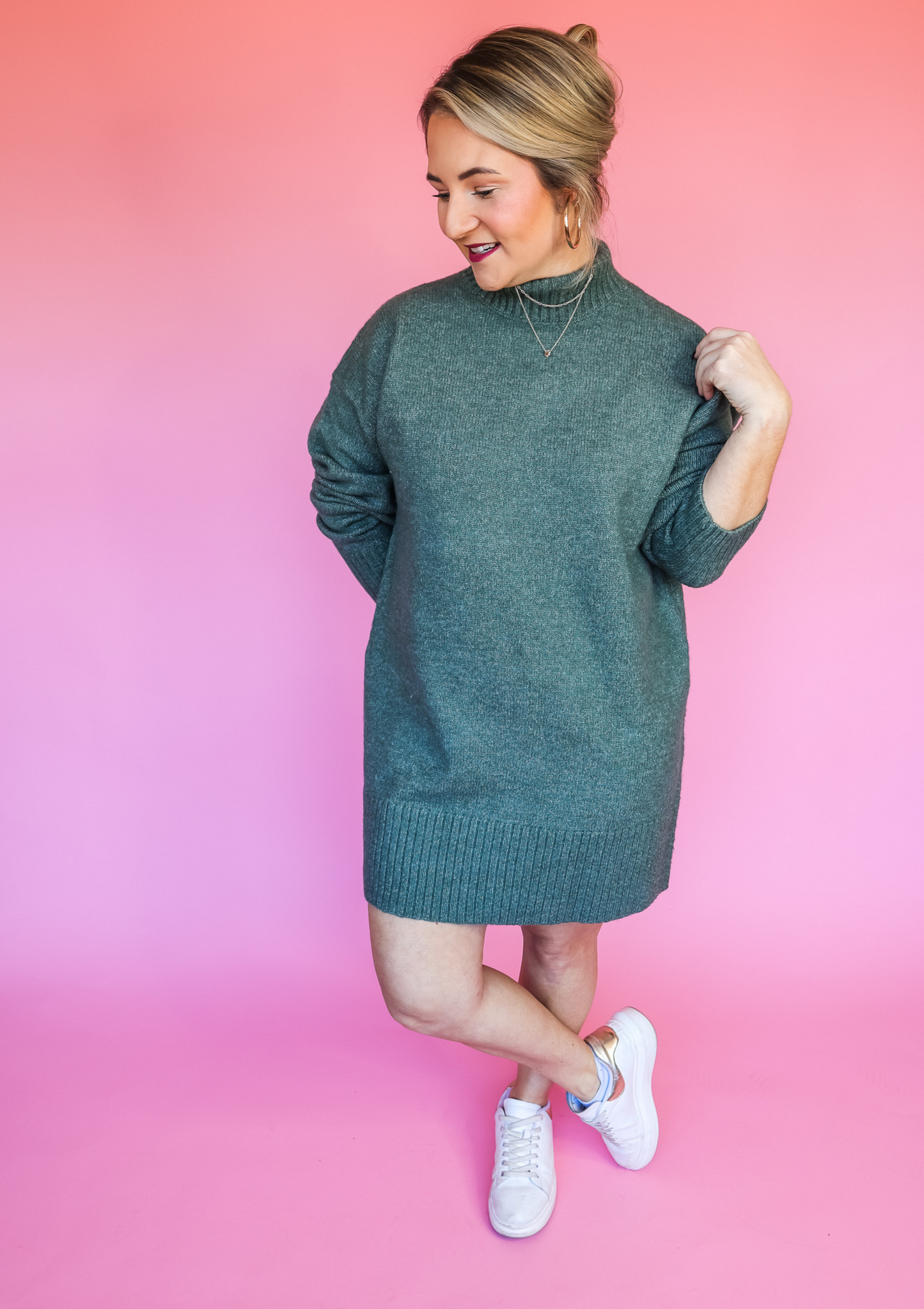 IN MY LANE RELAXED SWEATER DRESS