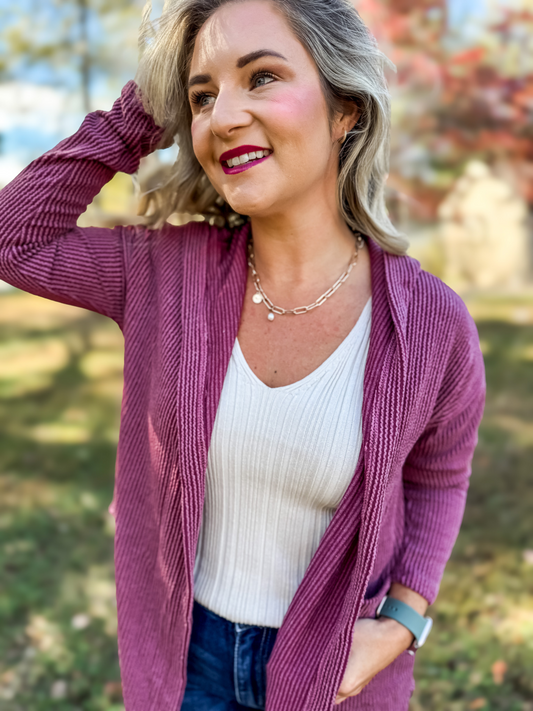 SHE'S HARVARD SMARTS RIBBED SWEATER TANK - FINAL SALE