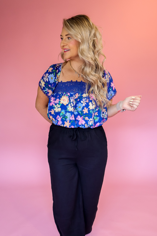 DESTIN DREAMS FLORAL TOP - FINAL SALE
