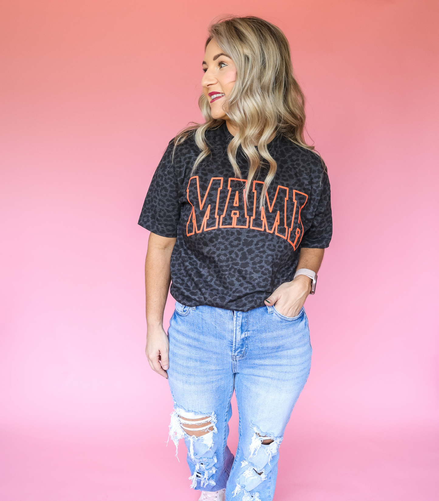 MAMA ORANGE PUFF PRINT - TUESDAY TEE