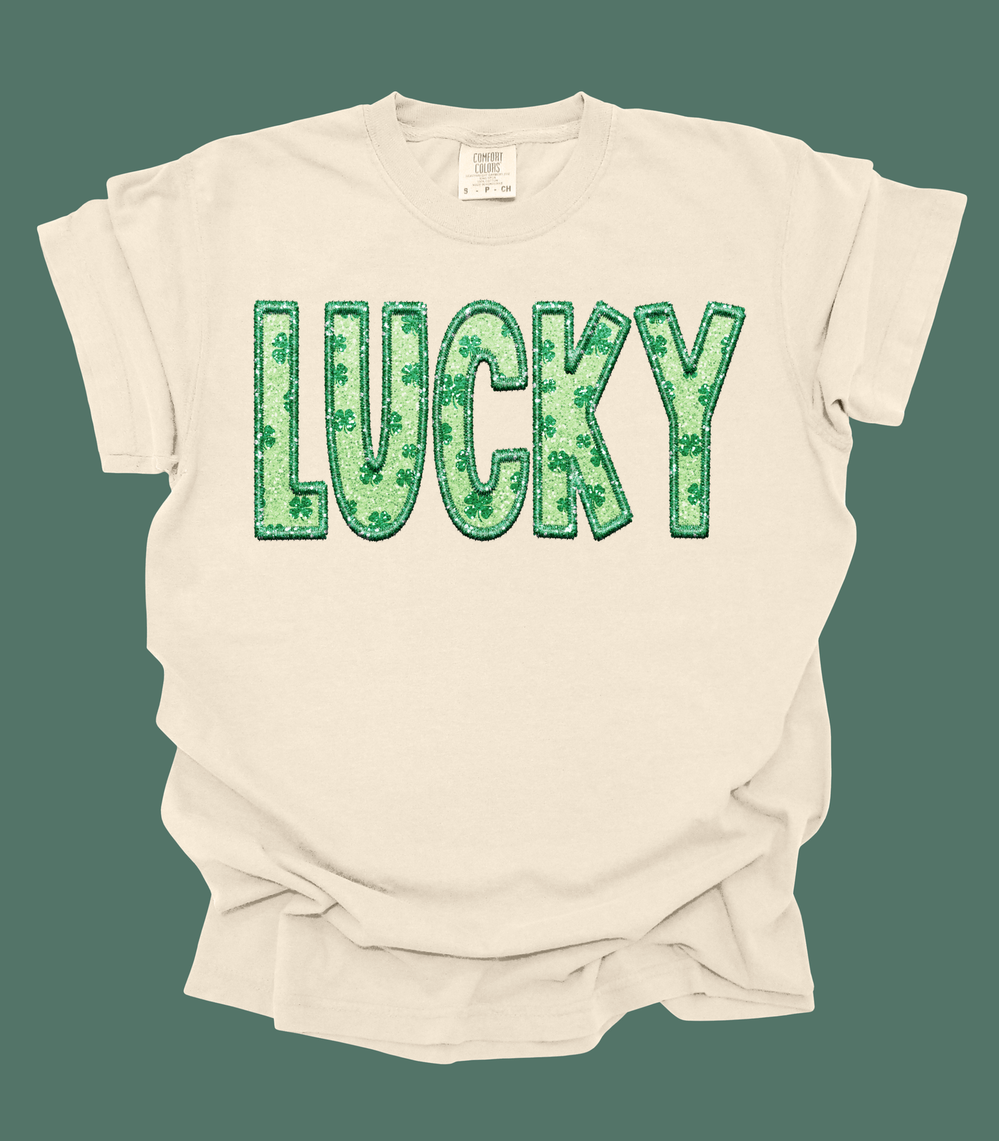 FAUX EMBROIDERY GLITTER LUCKY ADULTS