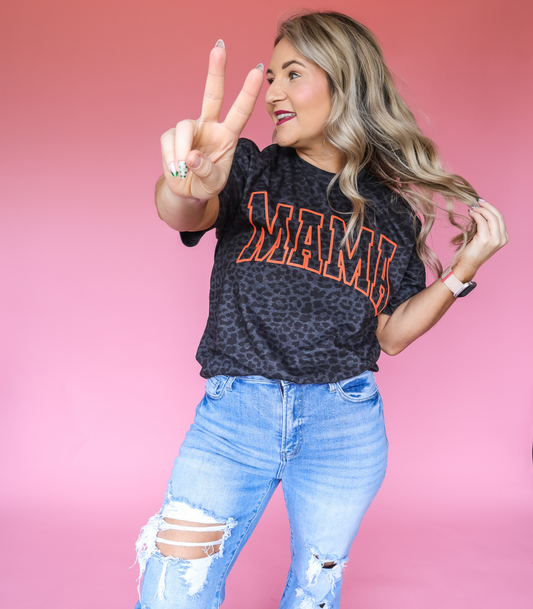 MAMA ORANGE PUFF PRINT - TUESDAY TEE