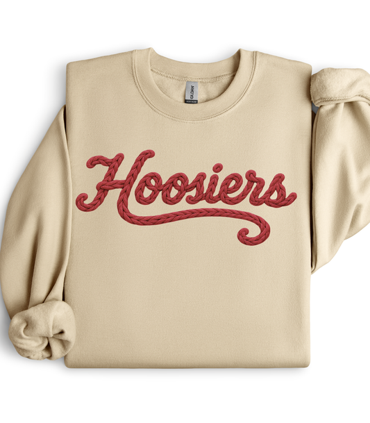 FAUX YARN CRIMSON HOOSIERS - SWEATSHIRTS + TEES