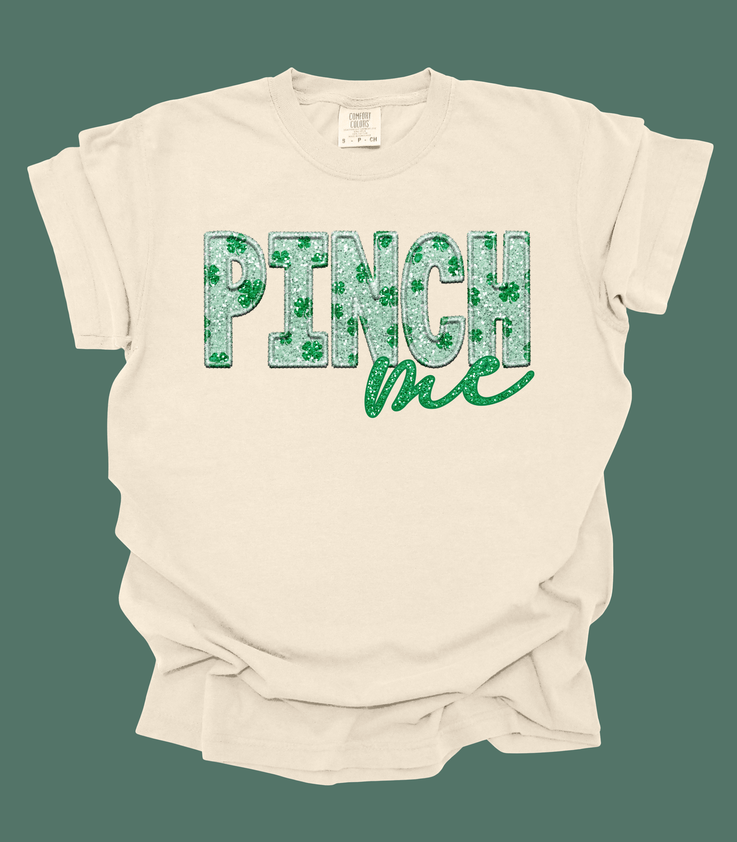 FAUX EMBROIDERY GLITTER PINCH ME ADULTS