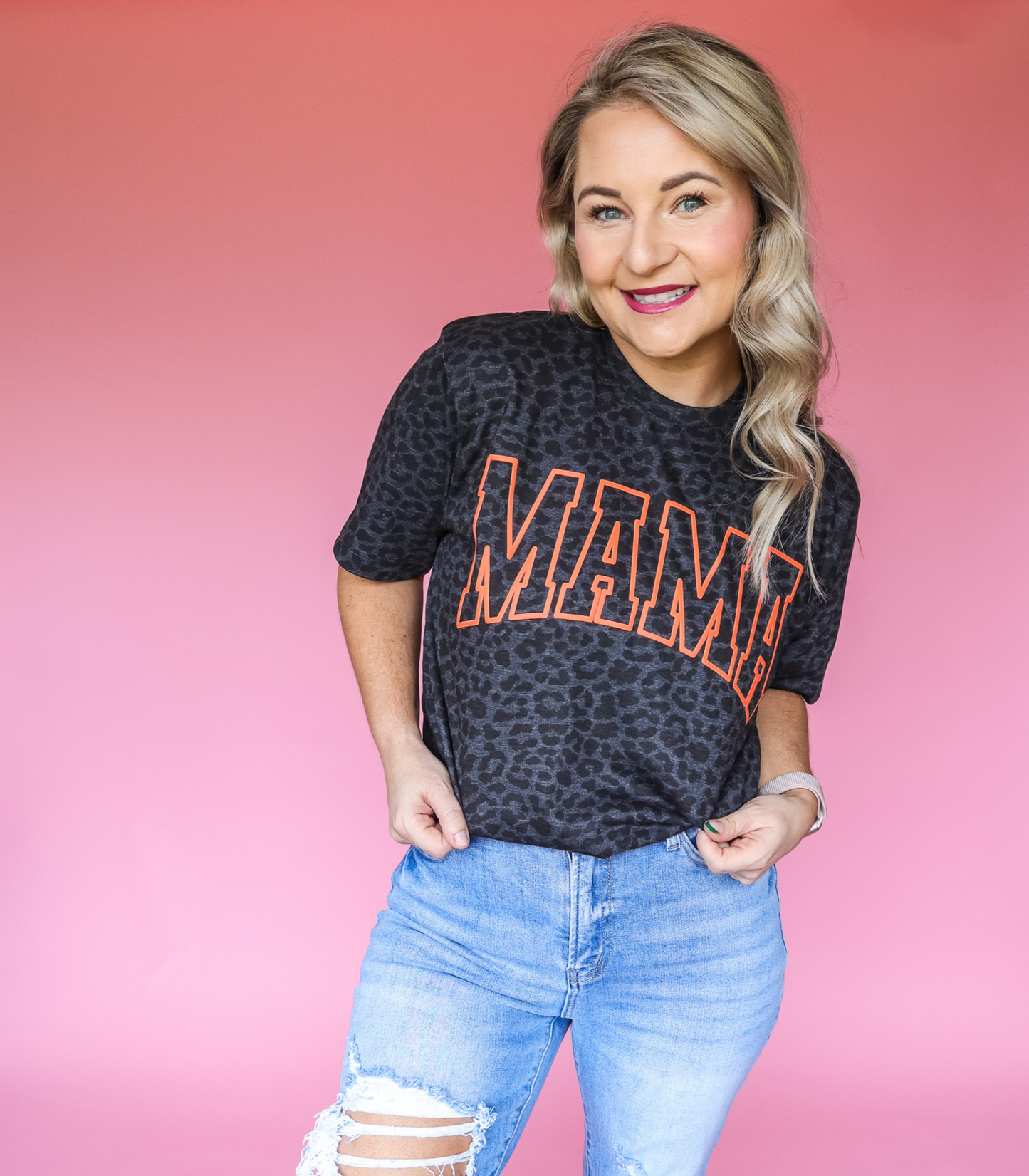 MAMA ORANGE PUFF PRINT - TUESDAY TEE