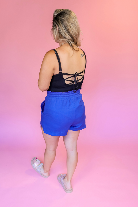 HAVANA NIGHTS TEXTURED TIED BACK BODYSUIT - FINAL SALE