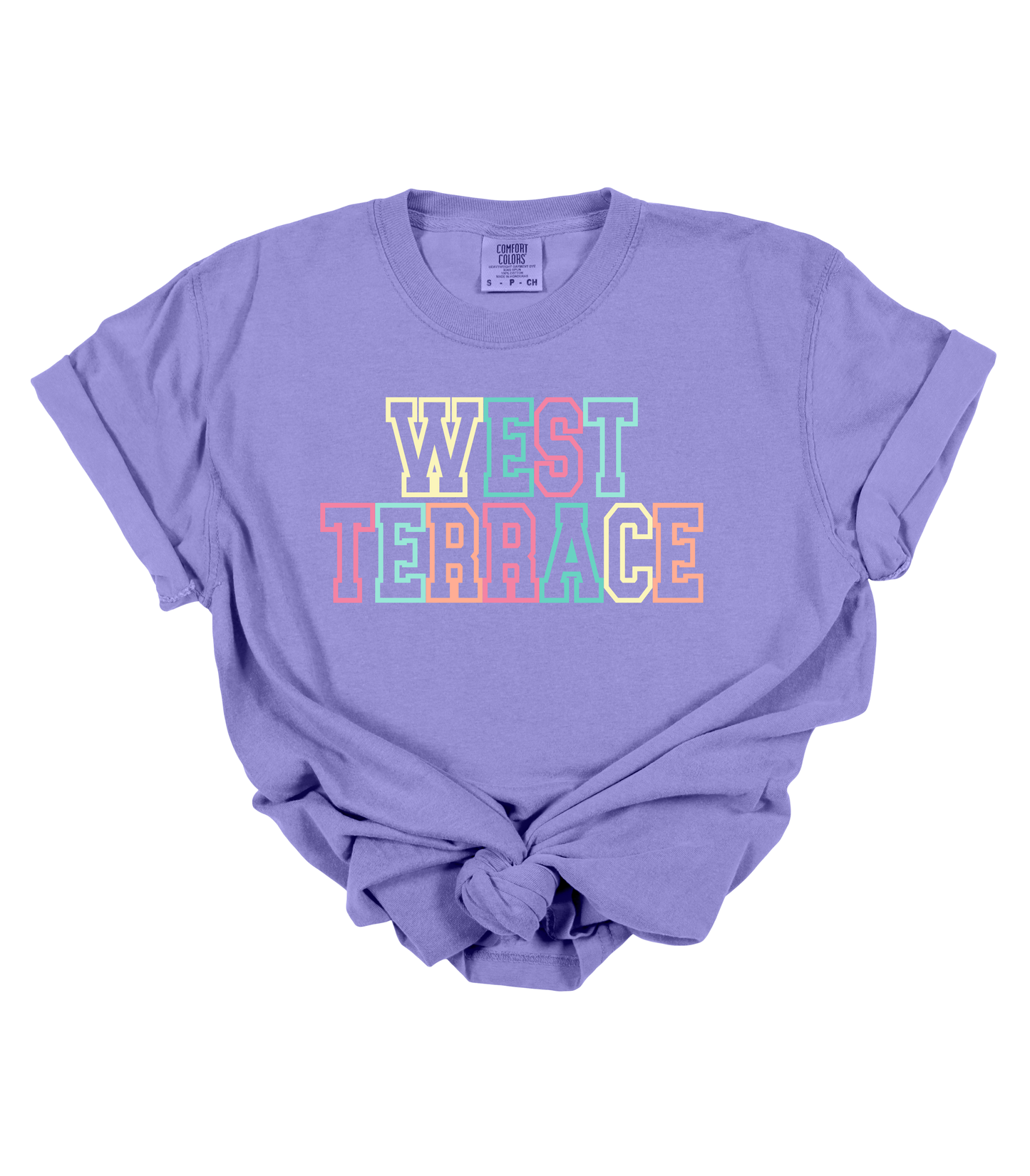 CUSTOMIZABLE SCHOOL MULTI COLOR TEE FRONT + BACK DESIGN - PJ EXCLUSIVE