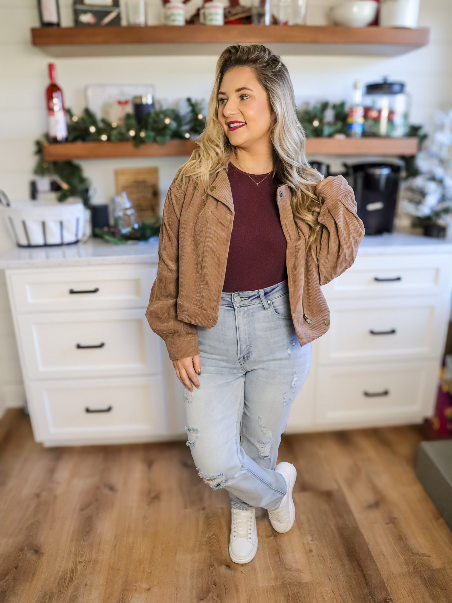 NOVEMBER NIGHTS CORDUROY BOMBER JACKET