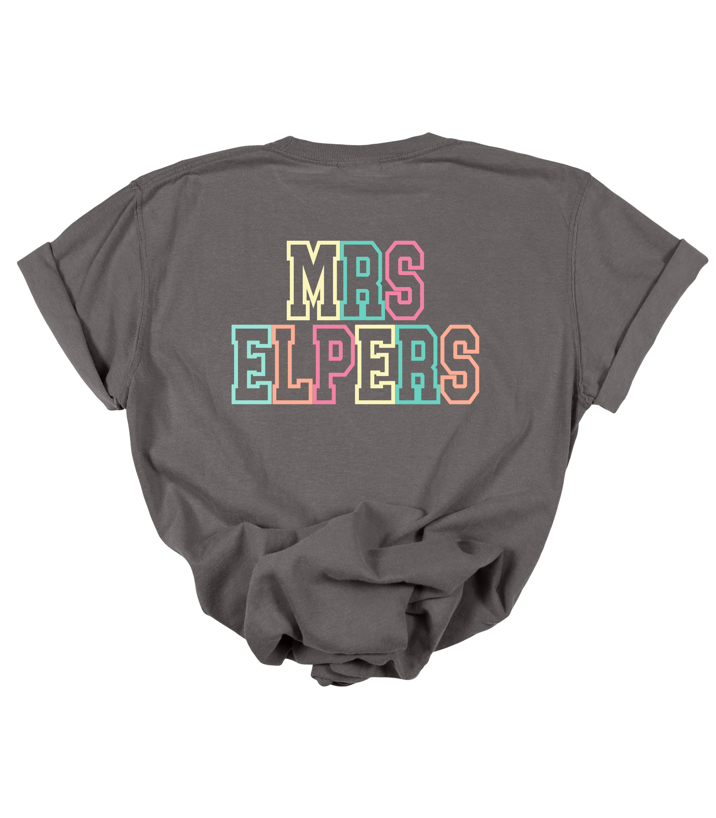 CUSTOMIZABLE SCHOOL MULTI COLOR TEE FRONT + BACK DESIGN - PJ EXCLUSIVE